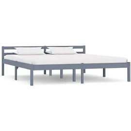 vidaXL Massivholzbett 180 x 200 cm Grau
