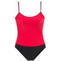 LASCANA Badeanzug Damen schwarz-rot Gr.52/54