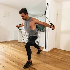 PULLUP & DIP FREESIXD Schlingentrainer mit Widerstandsbändern, Ganzkörper Trainingsgerät, & FREESIXD Tür Paket)