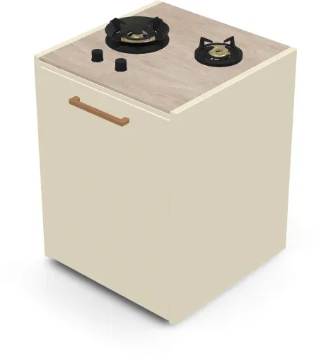 Brabura CT 60 Kochfeld - Summer Dala / Perle Blanche / Holzgriff