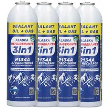OEM Alaska Kältemittel 3in1 R134a mit PAG 100 Öl und Leckdichtmittel