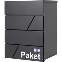 ML DESIGN modern liv Paketbriefkasten Stahl, Anthrazit Paketbriefbox Briefkasten