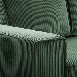 beautysofa | Ecksofa PARYS U - 390 cm, Ecksofas mit Schlaffunktion und Bettkasten, Modernes Schlafsofa in Grün - Grün
