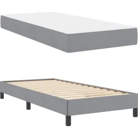 vidaXL Boxspringbett 100 x 200 cm Hellgrau
