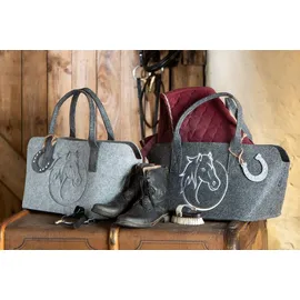 Gilde Filztasche Pferdekopf grau