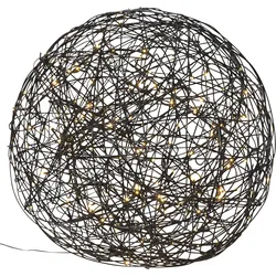 LED-3D Kugel "Trassel", schwarz, Aluminium, 50 cm