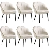 Tectake Cocktailsessel, gepolstert, mit Samtbezug, runde, pulverbeschichtete Stahlbeine, 66 x 62 x 80,5 cm,