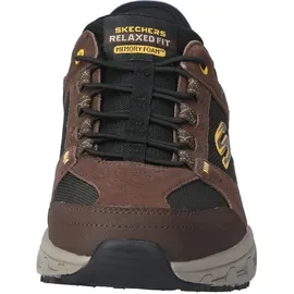 SKECHERS Oak Canyon Consistent Winner Slip-InTurnschuhe, Brown Leather/Textile/Synthetic/Black Trim, 48.5 EU