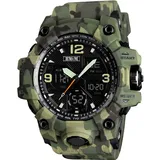 BWuM Army Uhr British-Style Dull Quarz BRITISCHE Armee Uhr Jagd Outdoor Armbanduhr, Farbe:Woodland