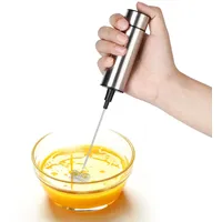 Hand-Milchaufschäumer, Wiederaufladbar über USB, Elektrischer Schaumbereiter, Edelstahl, Kaffeerührer, Mixer, Mixer, Elektrischer Eierschläger, Milchaufschäumer die Küche zu