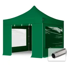 TOOLPORT Faltpavillon 3 x 3 m inkl. 4 Seitenteile Dunkelgrün