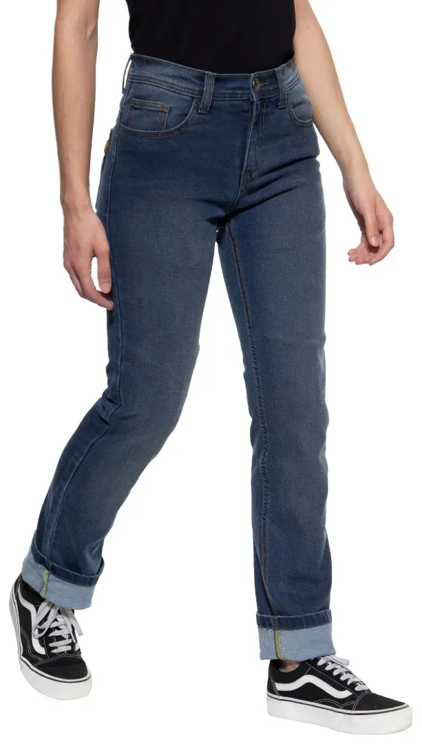 Queen Kerosin Motogear Light Blue Damen Motorrad Jeans, blau, Größe 33