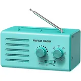 Transistorradio – AM FM Tragbares Radio mit Bestem Empfang, Eingebautem Lautsprecher, Kopfhöreranschluss, unterstützt USB-Stromversorgung/Batteriebetrieben Radio für Zuhause/Outdoor/Camping(Cyanblau)