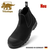 Tricetops Sicherheitsschuhe S3 Stahlkapp SRC Wasserdicht Damen Arbeitsschuhe Chelsea Boot Gr.43 - 43