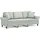 vidaXL 3-Sitzer-Sofa mit Zierkissen Hellgrau 180 cm Samt