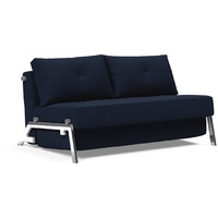 INNOVATION LIVING Schlafsofa Cubed Chrom Stoff Blau Blue 140 cm