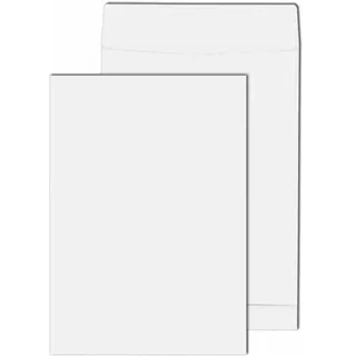 MAILmedia Faltentaschen DIN B4 ohne Fenster weiß mit 2,0 cm Falte, 100 St.
