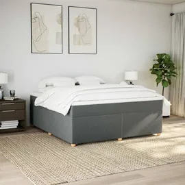 vidaXL Boxspringbett 180 x 200 cm Dunkelgrau