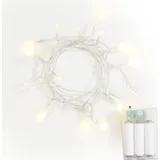 VBS LED-Lichterkette 2 m Batterie 20 LEDs Weiß