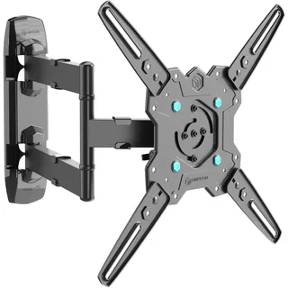 ONKRON TV Wandhalterung drehbar für 32-65 Zoll bis 41 kg, universal TV Wandhalterung schwenkbar neigbar & ausziehbar, max 400x400 Schwenkarm Fernseher Halterung Wand Schwarz M4R-B