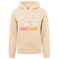 Zwillingsherz Hoodie »"Dog Mom"«, mit gesticktem Hundemotiv und Fronttasche, Gr. L, hellbeige, , 47885163-L