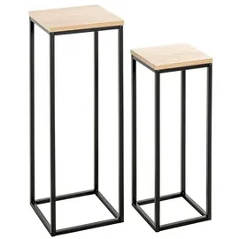 Haku-Möbel Pflanzenständer-Set Watford 2er Set  Holz Eiche