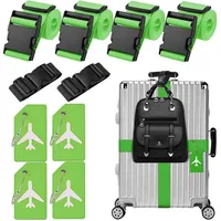 Luxuskollektion 10-teiliges Kofferband-Set in Grün