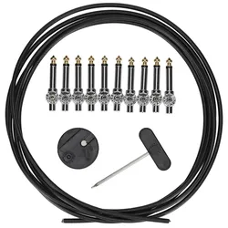 RockBoard Selfmade Patchkabel-Set Chrome (3m Kabel - 10 Klinkenstecker) - Patchkabel