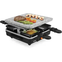 Tristar RA-2745 Raclette 4 Pfännchen mit Grillstein Schwarz/Grau