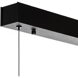 quitani LED-Hängelampe Kiera, eiche/schwarz, 98 cm