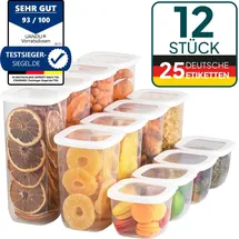 uandu Vorratsdosen mit Deckel Luftdicht Set, BPA frei, Aufbewahrungsbox Küche, Vorratsdosen-Sets, Vorratsdose Küchenorganizer, Vorrats... - Weiß