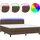 vidaXL Boxspringbett mit Matratze & LED Dunkelbraun 180x200 cm Stoff