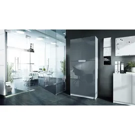Vladon Logan Aktenschrank 82 x 185 x 37 cm grau