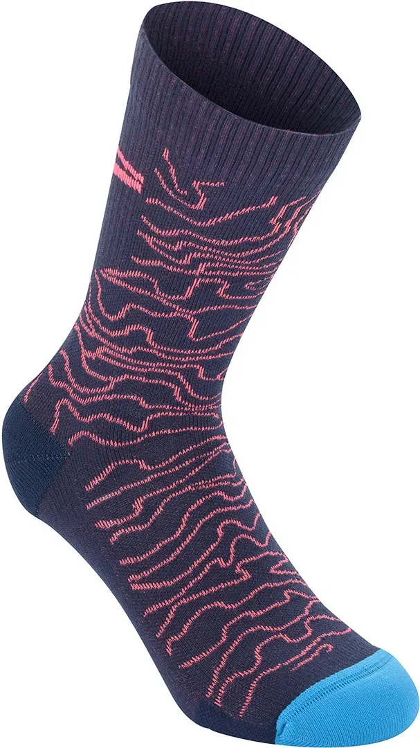 Alpinestars Drop 15 Socken, pink-blau, Größe L für Männer