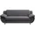 TRENDMANUFAKTUR Couch Kunstleder 3-Sitzer Grau