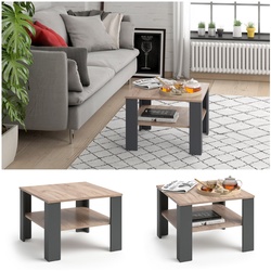 VICCO Couchtisch HOMER Anthrazit Sand 60x60 cm - Wohnzimmer Sofatisch Kaffeetisch