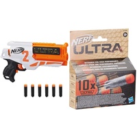 NERF Hasbro E79214R00 Ultra Two motorisierter Blaster – enthält 6 Ultra Darts Ultra Darts kompatibel & E7958EU4 Ultra 10-Dart Nachfüllpack – der ultimative Nerf Dart Spaß