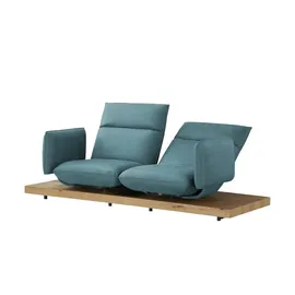 KOINOR Couch Leder 2-Sitzer Türkis/Petrol