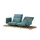 KOINOR Couch Leder 2-Sitzer Türkis/Petrol