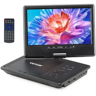 Vevor tragbarer DVD-Player mit (228 mm), HD-Drehbildschirm 4 Stunden Laufzeit,