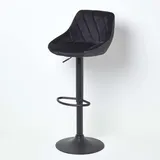 Homescapes Barhocker Henley 48 x 105 x 46 cm Schwarz