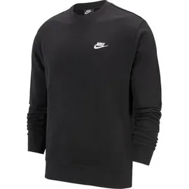 Nike Sportswear Club French-Terry-Rundhalsshirt Herren Black/White XXL