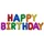 Papstar Folienluftballon-Set 12 St. Farbig sortiert Happy Birthday