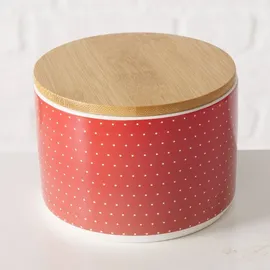Boltze Keramikbehälter mit Bambusdeckel LILLY, 3er-Set