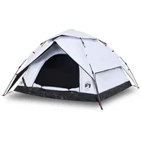 VidaXL Kuppel-Campingzelt 5 Personen Weiß Verdunkelt Quick Release