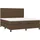 vidaXL Boxspringbett mit Matratze Dunkelbraun 180x200 cm Stoff