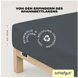 schlafgut Easy Jersey 120 x 200 - 130 x 220 cm gray deep