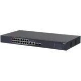 Dahua Switch CS4218-16ET-240 Type L2 Desktop/pedestal 16x10Base-T / 100Base-TX PoE ports 16 DH-CS4218-16E (18 Ports), Netzwerk Switch, Schwarz