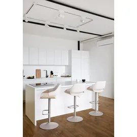 BIZZOTTO Barhocker Roxanne rund drehbar höhenverstellbar 60 x 60 x 80 cm Beige