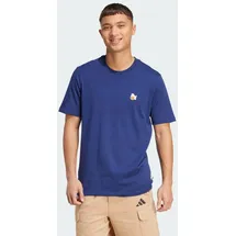 adidas T-Shirt mit Hund und Hoop Motiv blau S